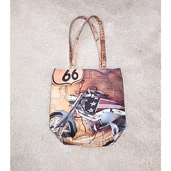 Route 66 Motorcycle Tote Bag/Purse Very Good Condition - Picture 1 of 10